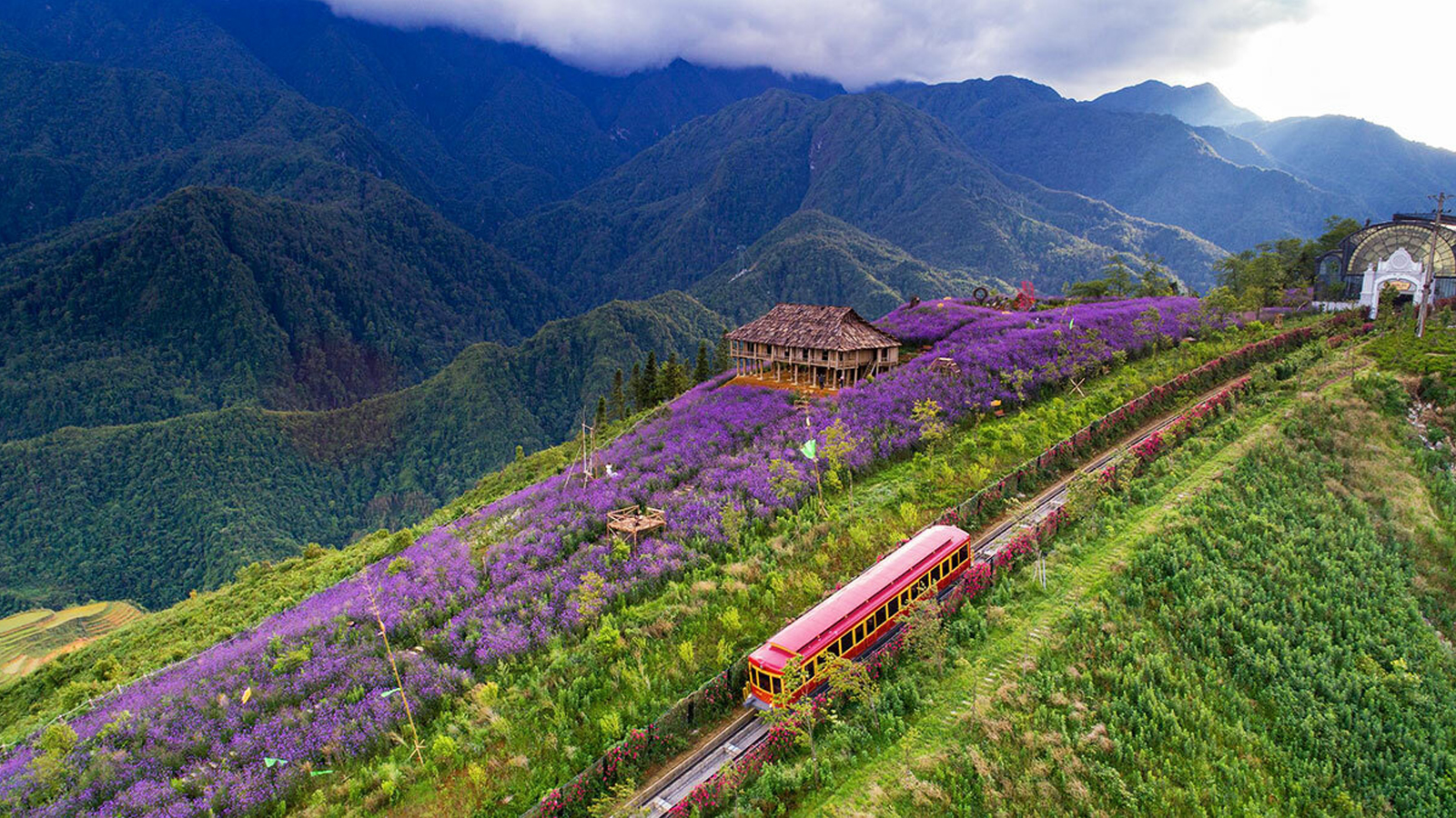 Tàu hỏa leo núi thung lũng Mường Hoa